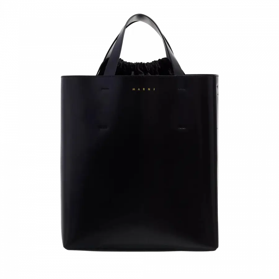 Marni - Marni Handle Bags Leder Black - schwarz