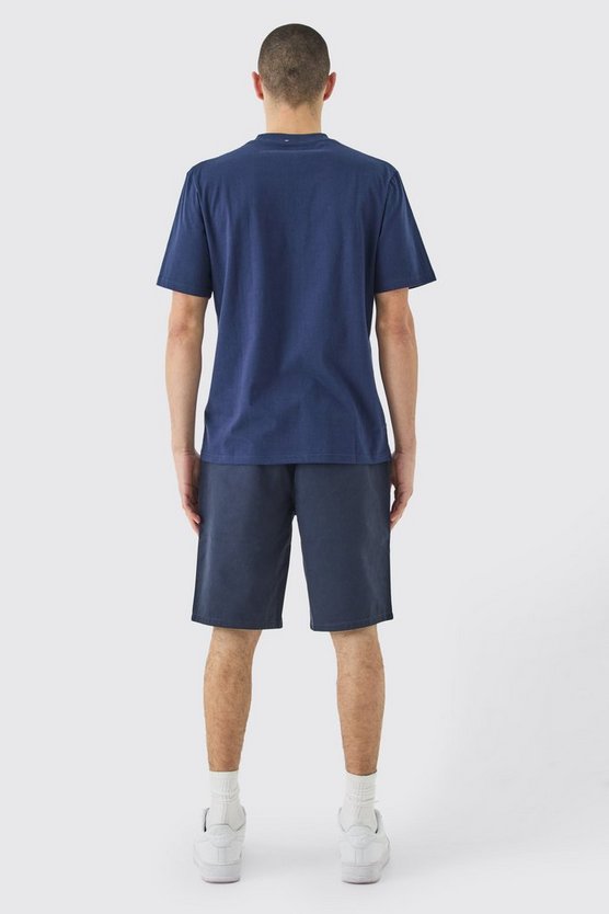 Lockere dunkelblaue Shorts