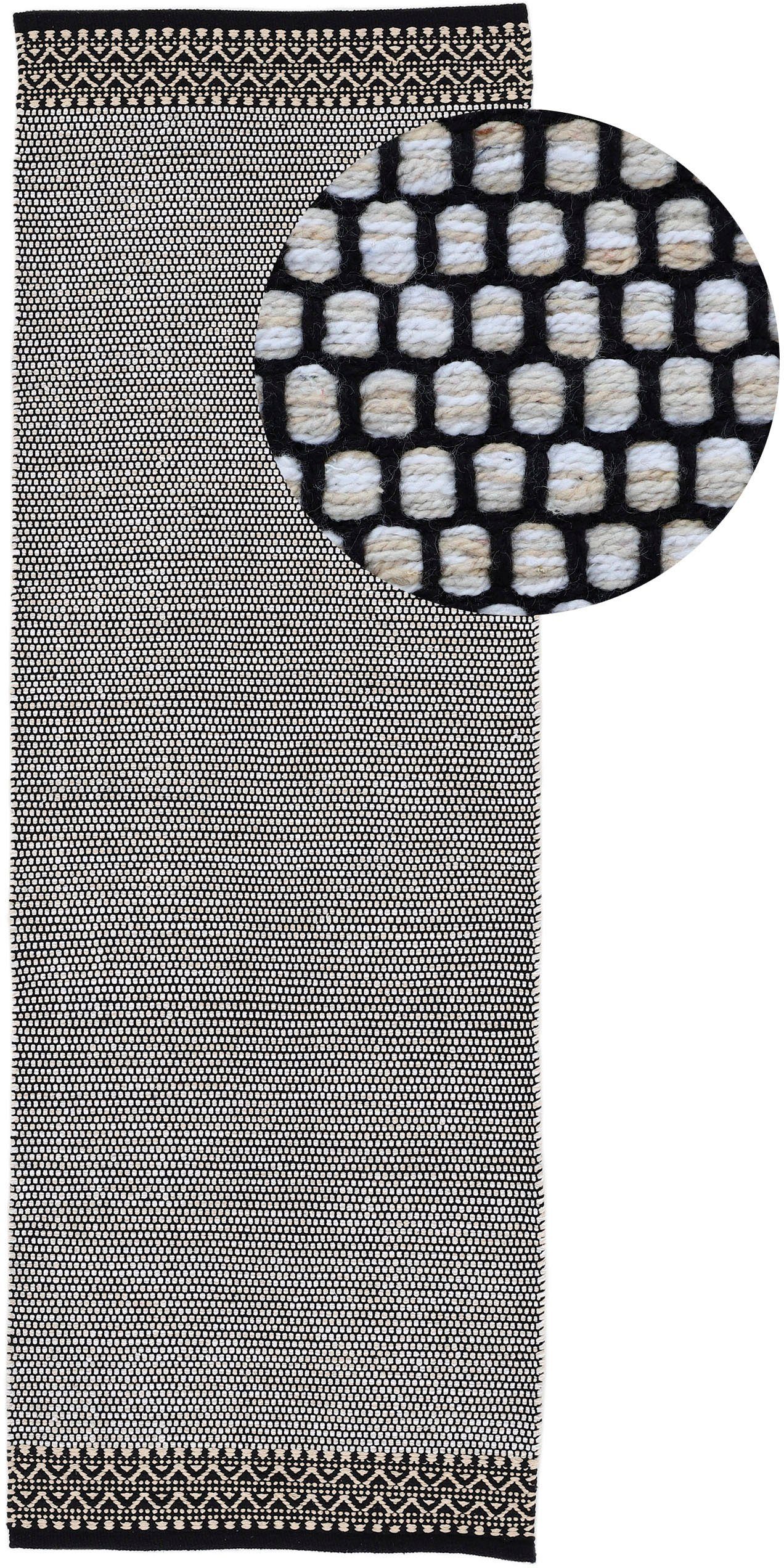 Läufer Kelim Mia, carpetfine, rechteckig, Höhe: 6 mm, Baumwolle Wendeteppich
