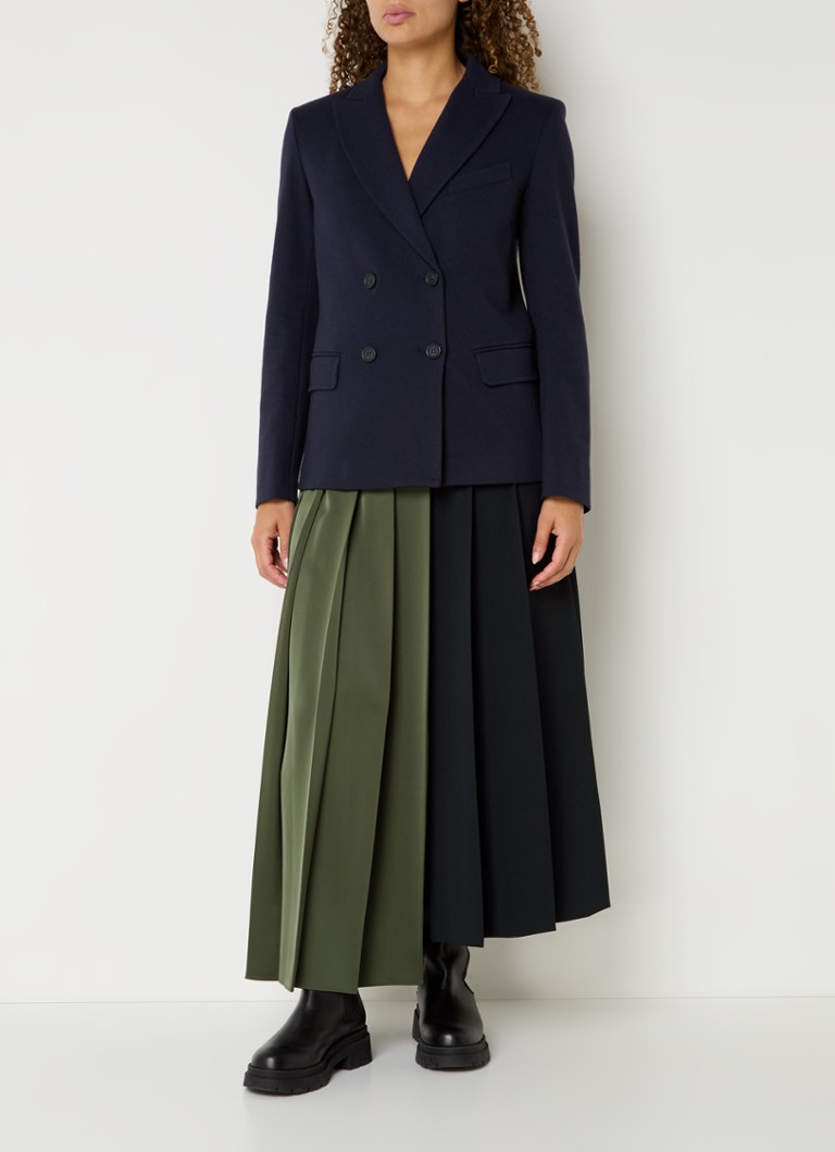 Fustă midi plisată MaxMara Managua cu buzunare laterale