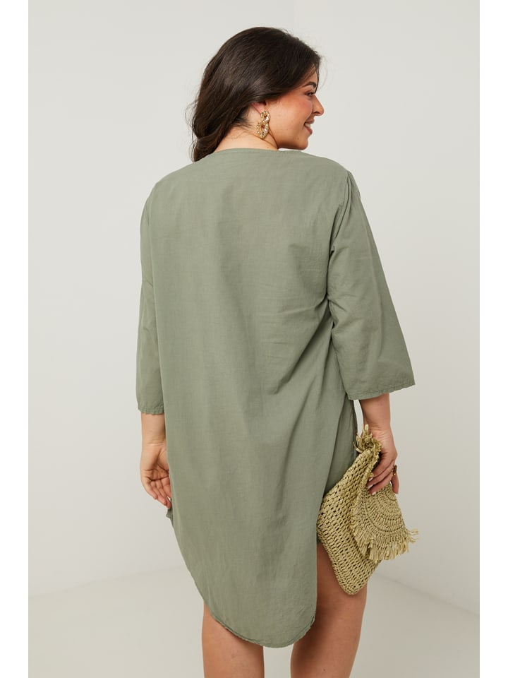 Curvy Lady Kleid in Khaki günstig kaufen