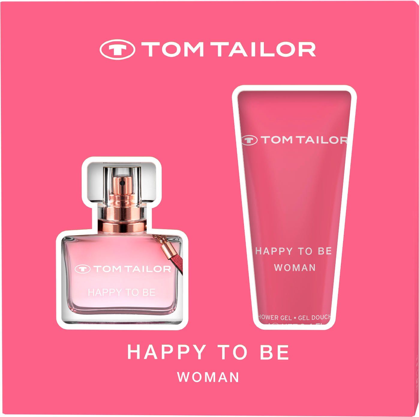 TOM TAILOR Eau de Parfum Happy to be, 2-tlg., EdT, Parfum, Showergel, Geschenkset for her