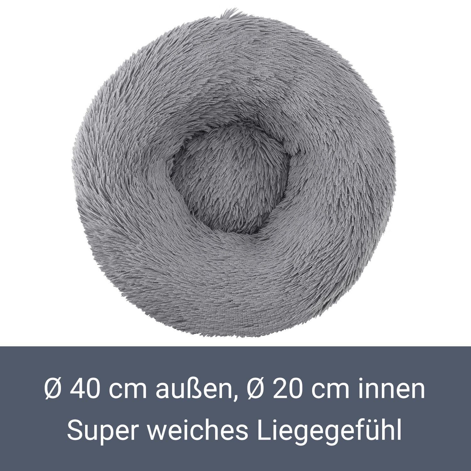 Juskys Tierbett Monty, 100 % Polyester, mit Noppen, flauschig, bequem, rutschfest
