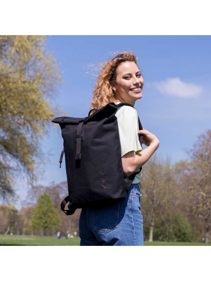 SONS OF ALOHA Rolltop Rucksack RollTop Rucksack Damen klein | extra Laptop-Hülle in schwarz günstig kaufen onesize