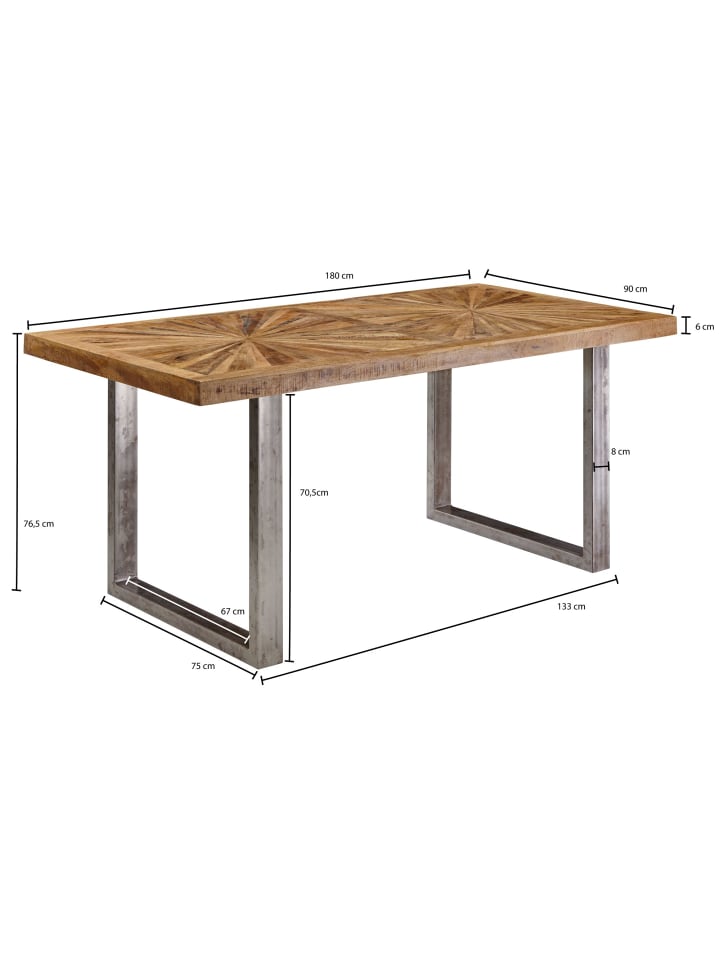KADIMA DESIGN Esstisch Mango Massivholz Esszimmertisch 180x76,5x90, Küchentisch günstig kaufen