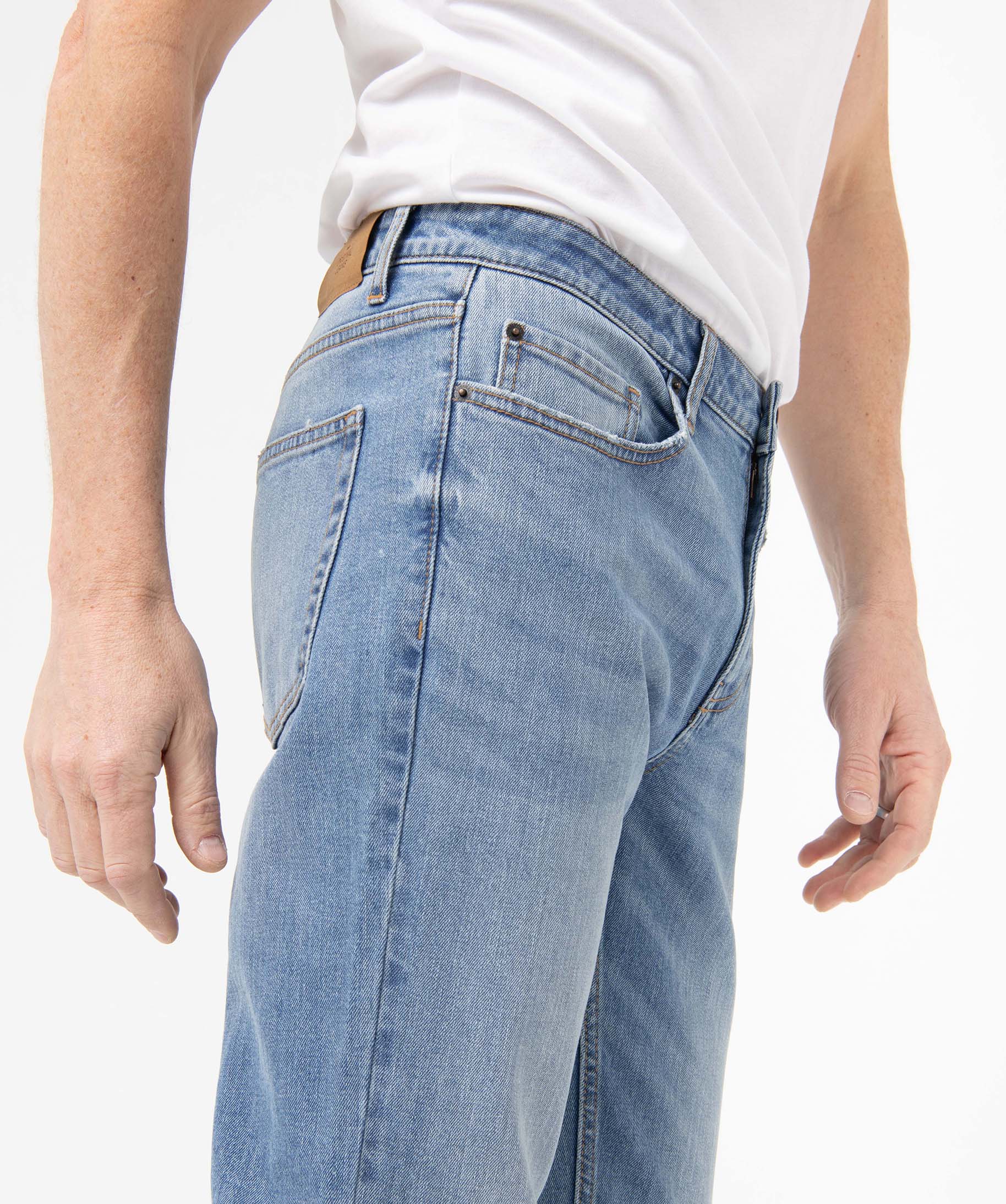 Jean homme coupe regular coloris délavé stone | GEMO