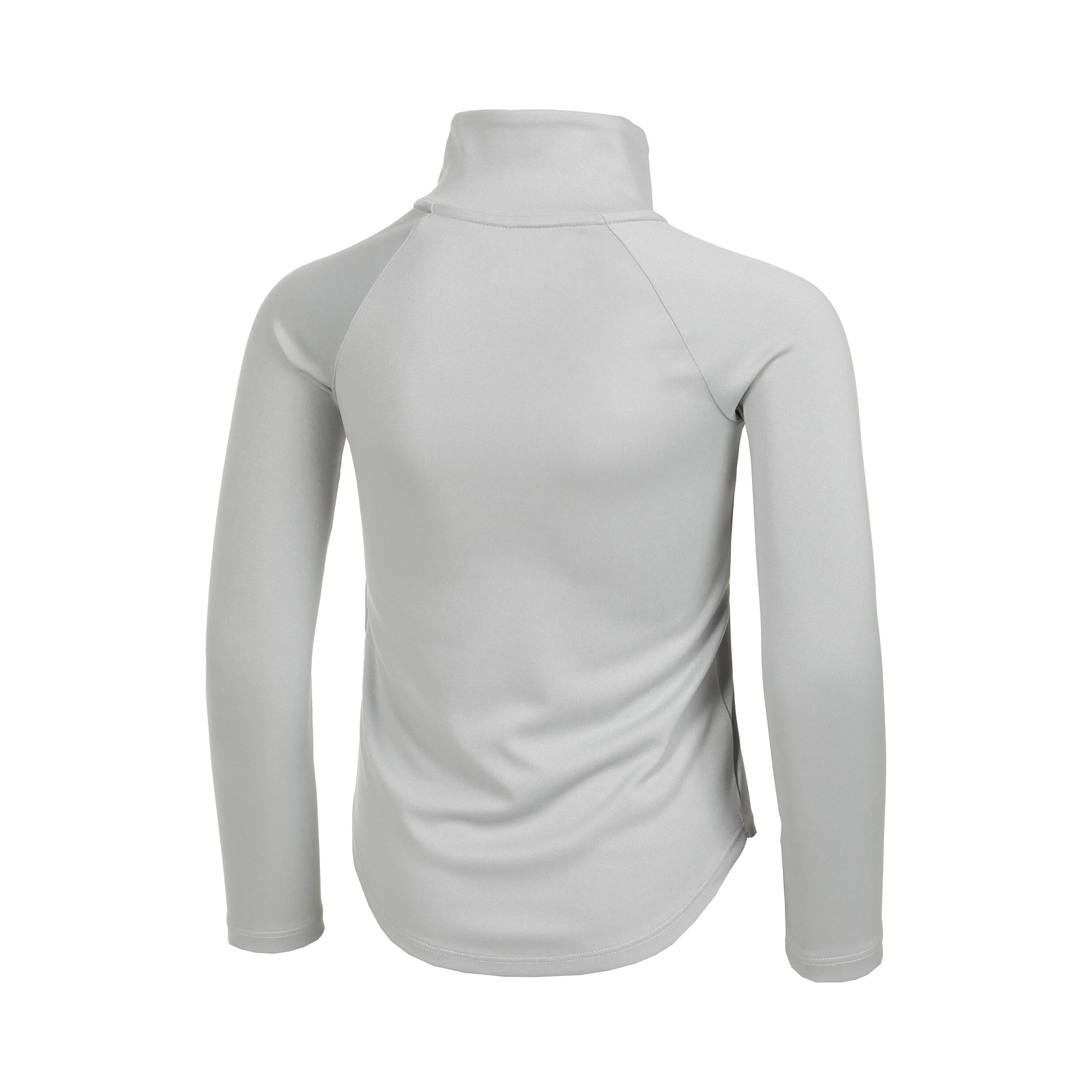 Tech Graphic Half-Zip Longsleeve Mädchen - Hellgrau, Silber