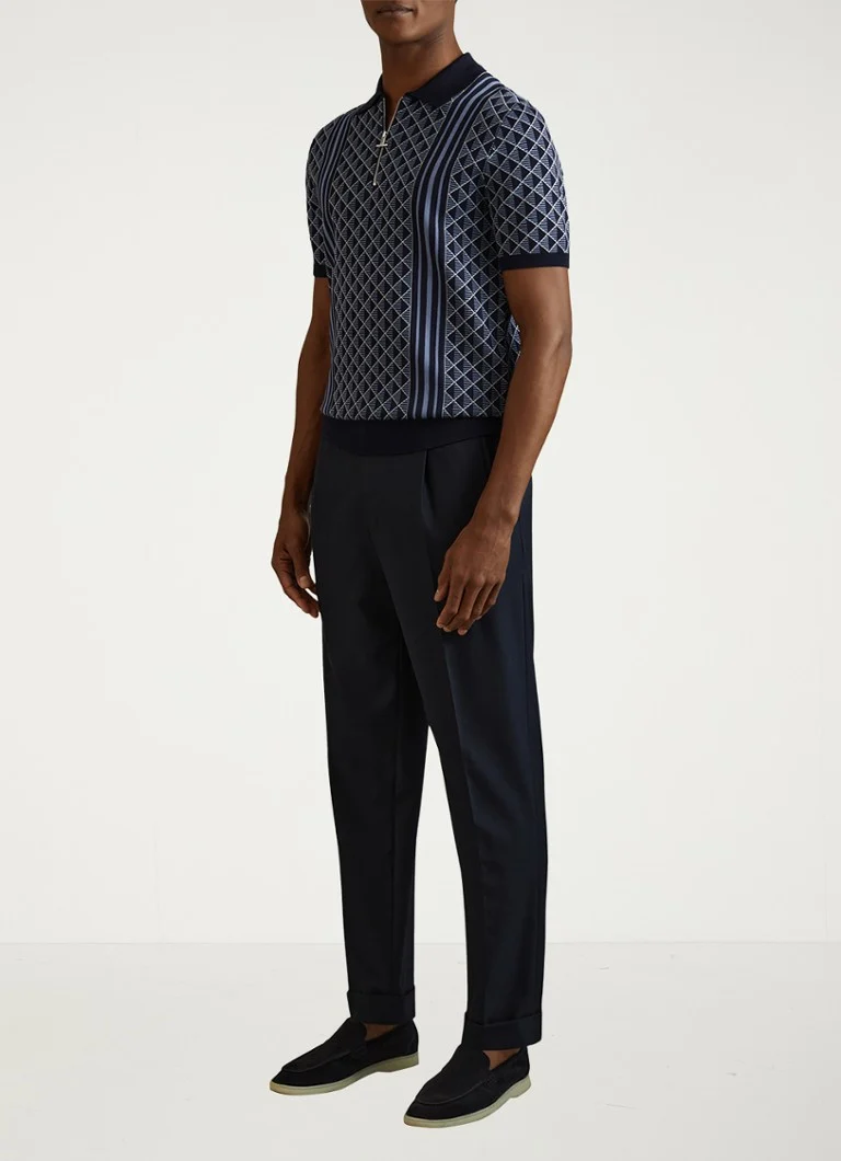 Polo Reiss Sanderson de corte regular com estampa gráfica