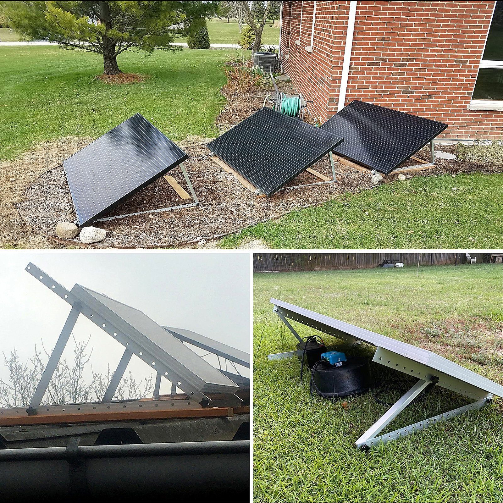 LETGOSPT Solarmodul 100W Monokristallin Solarpanel, 20A Ladegerät Kit, IP65 Wasserdichte Solargenerator