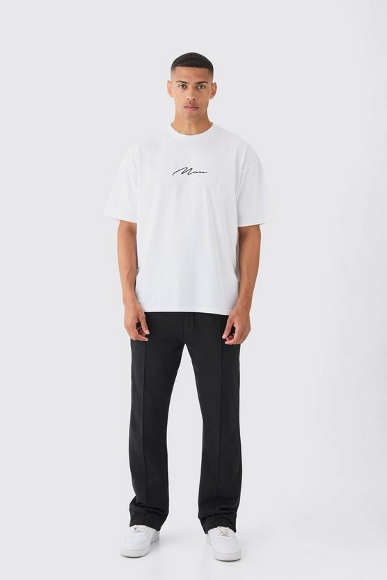 Oversize Man Signature Rundhals T-Shirt